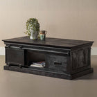 Zwarte salontafel met lades van mangohout 120 cm breed