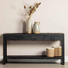 Mangohouten Sidetable 150 cm Zwart