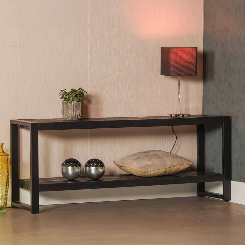 Mangohouten TV Meubel Britt 150 cm Zwart