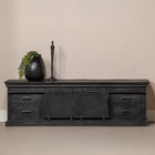 Mangohouten TV Meubel 180 cm Zwart