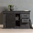 Mangohouten Dressoir 140 cm Zwart