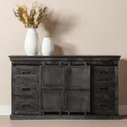 Landelijk dressoir van zwart mangohout 190 cm breed