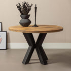 Ronde eettafel mangohout