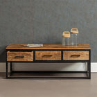 Mangohouten salontafel met lades 120 breed