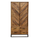 Mangohouten Kast Sabia 100 cm 2 deuren 4 lades