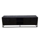 Mangohouten TV Meubel Sabia 200 cm Zwart