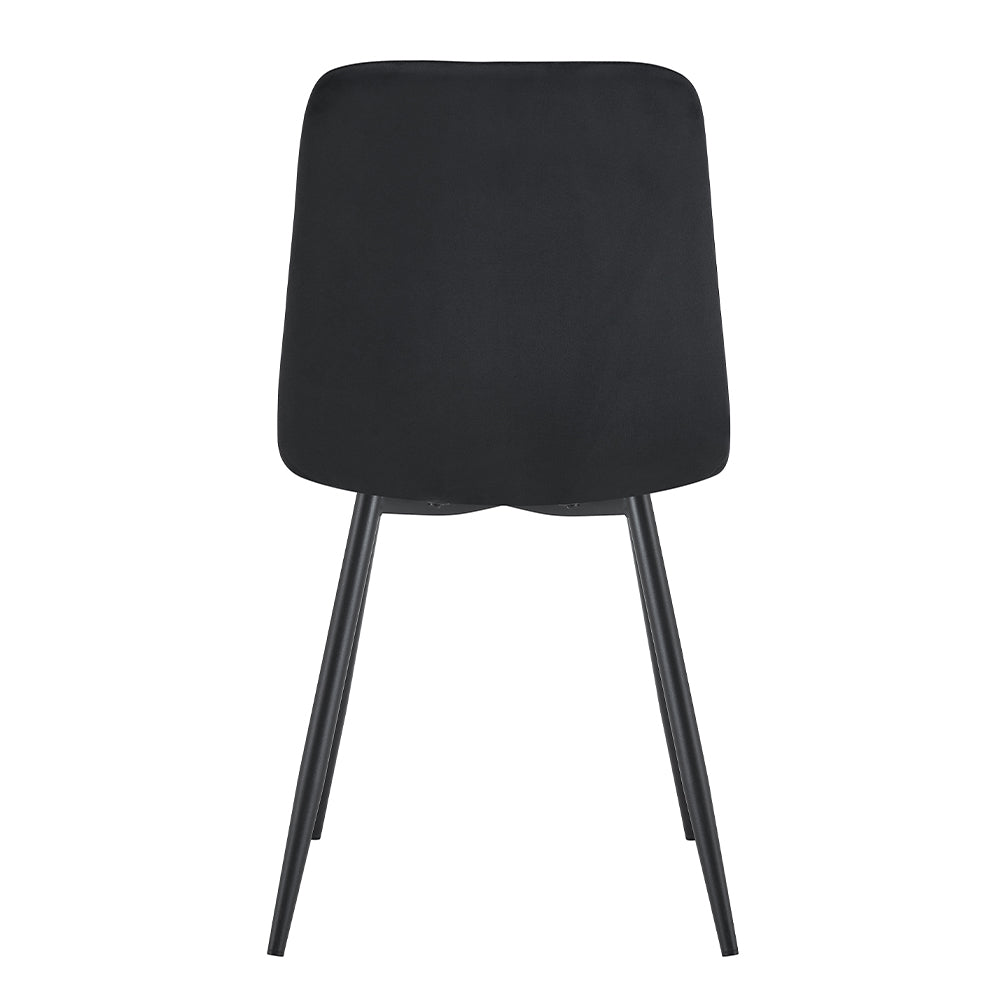Eetkamerstoel Arendal Zwart met zwart onderstel