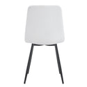 Eetkamerstoel Arendal Crème met zwart onderstel