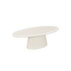 Ovale salontafel van microcement
