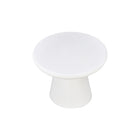 Ovale witte salontafel van microcement