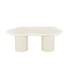Organische beige salontafel van microcement