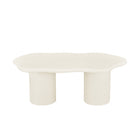Organische beige salontafel van microcement