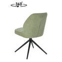 Eetkamerstoel Reykjavík Lichtgroen met zwart onderstel