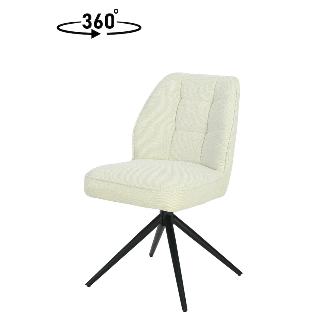 Eetkamerstoel Reykjavík Lichtgrijs met zwart onderstel