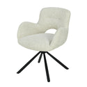 Eetkamerstoel Kemi Wit met zwart onderstel