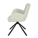Eetkamerstoel Kemi Wit met zwart onderstel