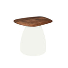 Mangohouten salontafel met witte poot