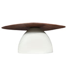 Mangohouten salontafel met witte poot