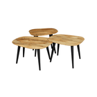 Set van 3 mangohouten salontafels