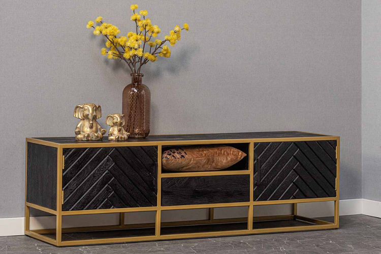 Mangohouten TV Meubel Fingula 210 cm