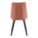 Eetkamerstoel Brøndby Roze Fluweel met zwart onderstel