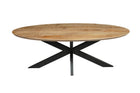 ovale salontafel van mangohout