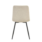 Beige eetkamerstoel met zwart onderstel