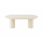 Capsule witte eettafel van microcement