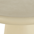 Ronde beige salontafel van microcement