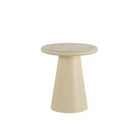 Ronde beige salontafel van microcement