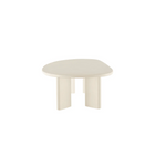 Organische beige salontafel van microcement