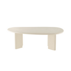 Organische beige salontafel van microcement