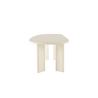 Organische beige eettafel van microcement