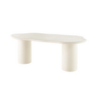 Organische witte eettafel van microcement