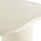 Organische witte eettafel van microcement