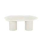 Organische witte salontafel van microcement