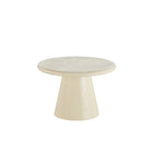 Ronde beige salontafel van microcement