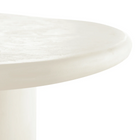Organische witte eettafel van microcement