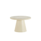 Ronde beige salontafel van microcement