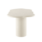 Organische witte eettafel van microcement