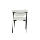 eetkamerstoel wit boucle met open rug
