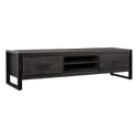 Mangohouten TV Meubel Kelvin 160 cm Zwart