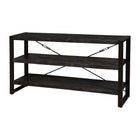 lage boekenkast van zwart mangohout 150 cm breed