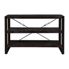 lage boekenkast van zwart mangohout 120 cm breed
