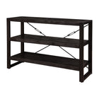 lage boekenkast van zwart mangohout 120 cm breed