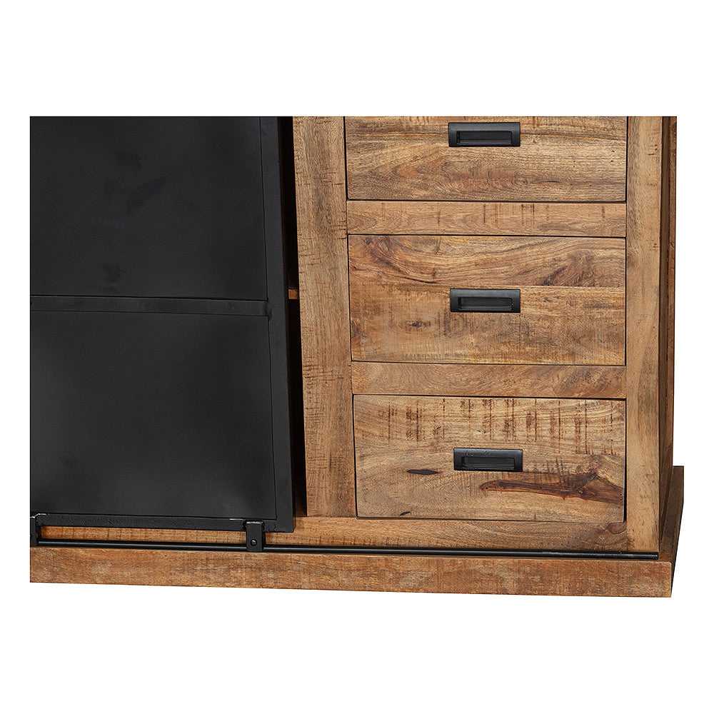 Mangohouten Buffetkast Milan 140 cm Recht