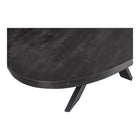 grote zwarte ovale eettafel van mangohout van mangohout 300 cm