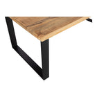 rechthoekige eettafel van mangohout met u-poot 220 cm lang