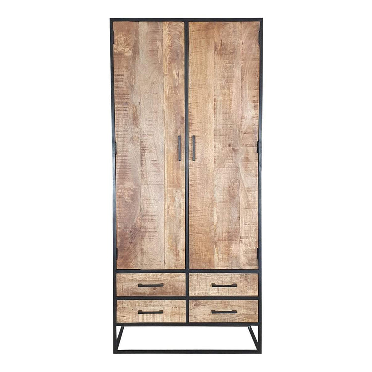 Mangohouten kabinet kast Denver lowen 90 cm