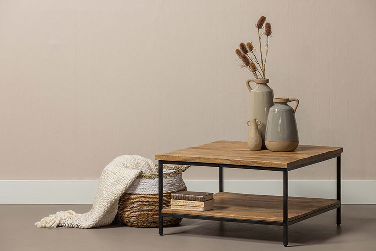 Mangohouten Salontafel Ryan 80x80 cm